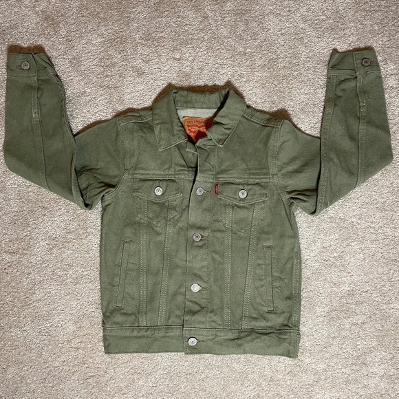 Levi's Olive Green Youth Small (8-10 yr. Old) Jeans Jacket - Picture 1 of 7